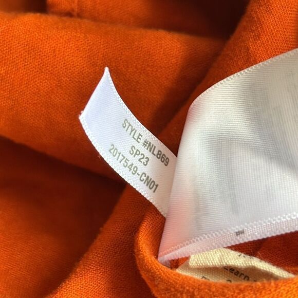 Madewell The Linen-Blend Oversized Shirt in burnt orange L - Picture 8 of 8